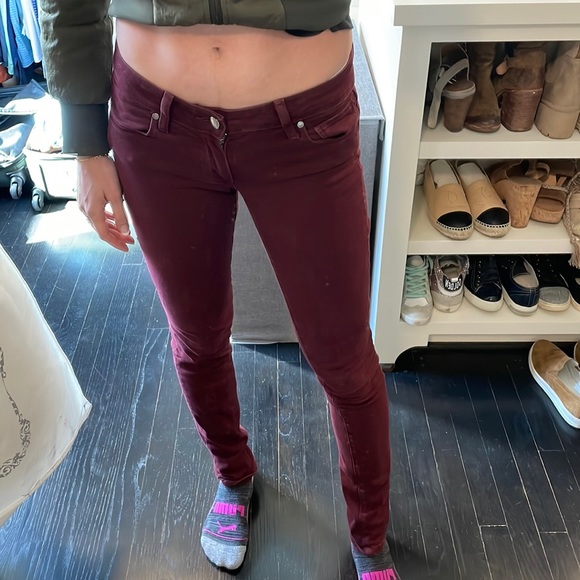 PAIGE | Jeans | Maroon Paige Low Rise 